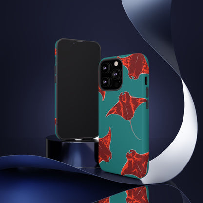 Manta Ray Phone Case, Tropical Phone Cover, Ocean Vibe Accessories, Summer Gift Idea, Marine Animal Merchandise