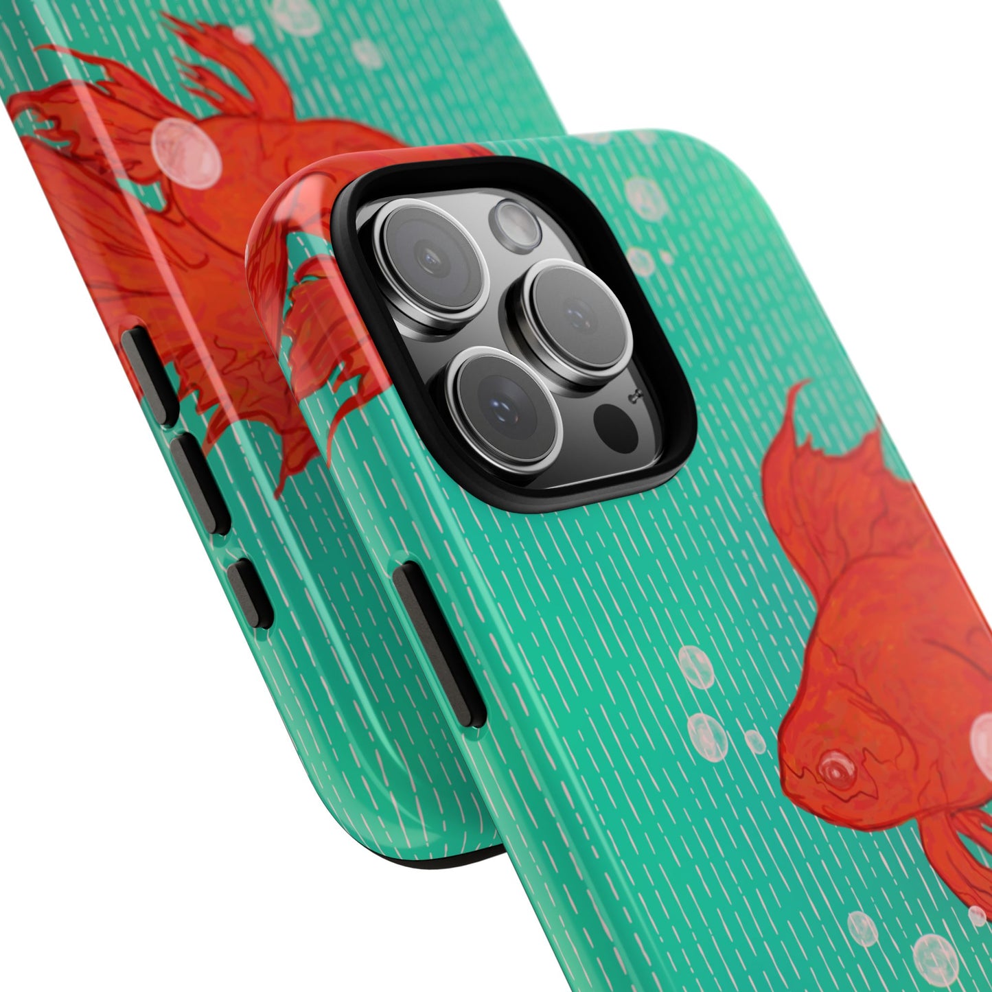 Vibrant Goldfish Phone Case, Colorful iPhone Cover, Ocean Vibe Accessory, Unique Gift for Fish Lovers, Cute Phone Cases