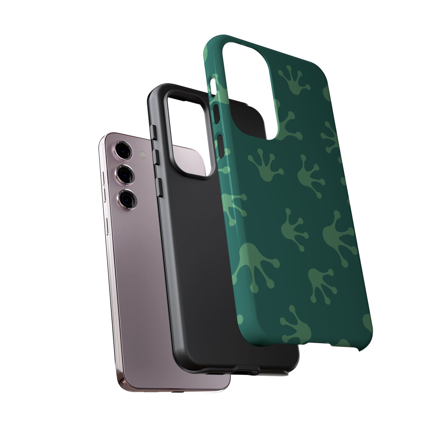 Frog Print Phone Case, Nature Lover Gift, Eco-Friendly Cover, Fun Green Design, Unique Frog Accessories