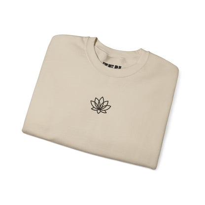 Lotus & Sun Graphic Sweatshirt, Relaxed Fit Crewneck, Perfect Gift for Spring, Cozy Fashion, Unisex Apparel, Gift for Him, Gift for Her, Fall Vibes, Autumn Crewneck