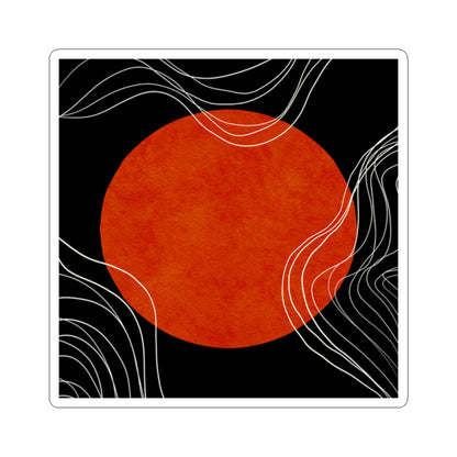 Bold Abstract Sun Kiss-Cut Stickers | Laptop, Water Bottle, Journal Decor | Modern Art Vibe, great for gifting & personalizing