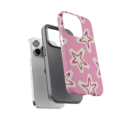 Starry Pink Phone Case | Tough Cases for Trendy Protection, Cute Gift, Fun Design, Holiday Match, Everyday Use