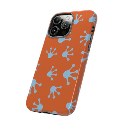 Frog Print Phone Case - Tough Cases, Orange Frog Design, Unique Gift, Fun Accessories, Vibrant Phone Cases, Cool Cases