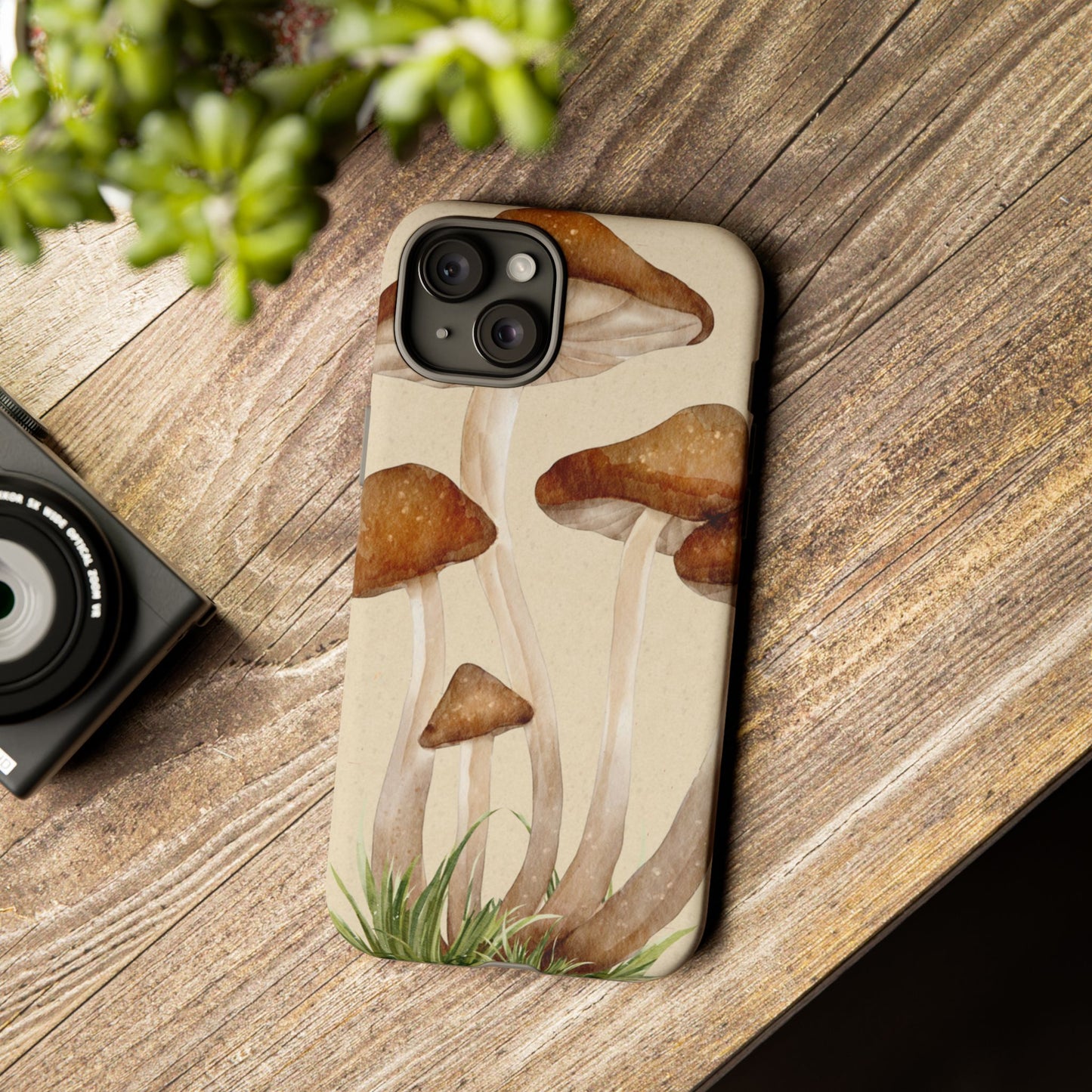 Mushroom Phone Case - Nature Lover, Eco-Friendly Gift, Cute Cell Phone Cover, Aesthetic Tech Accessory, Unique Fall Decor, Artsy Phone Cases, Cute, Gift for Her, Nature-inspired Designs, Durable Cases