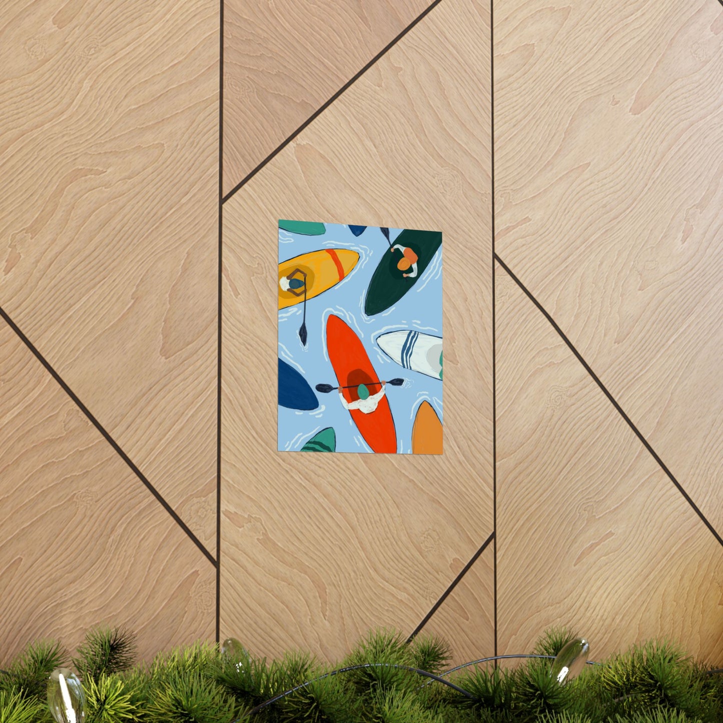Kayaking Adventure Poster, Water Sports Wall Art, Nautical Home Decor, Gift for Him/Her, Summer Vibes