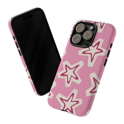 Starry Pink Phone Case | Tough Cases for Trendy Protection, Cute Gift, Fun Design, Holiday Match, Everyday Use