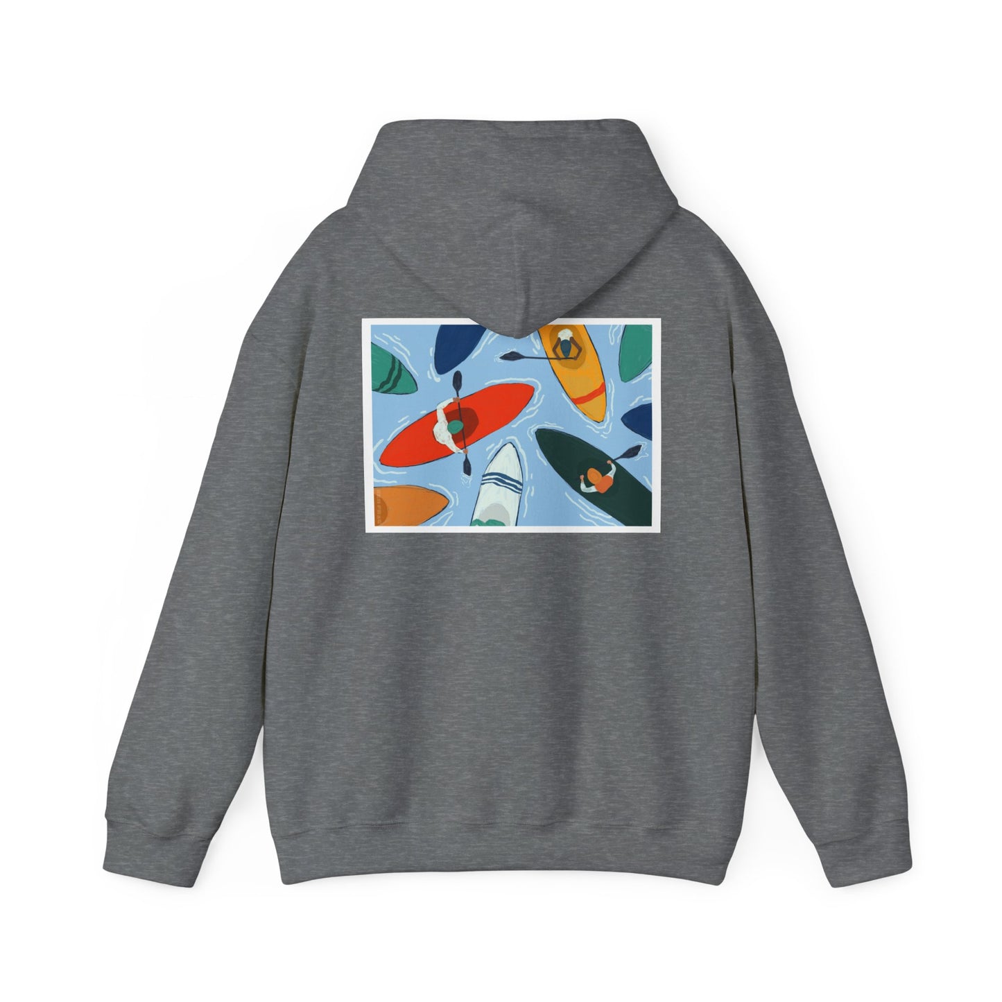 Serene Adventure Hoodie with Lotus Design, Eco-Friendly Sweatshirt for Outdoors, Yoga, Surfing, Beach Days, Mindfulness, Gift for Her, Gift for Him, Kayak Sweatshirt, Outdoor Designs