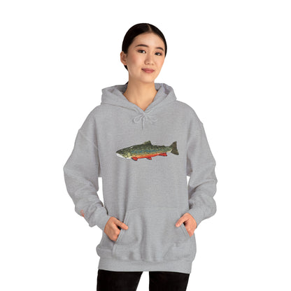 Trout Design Heavy Blend Hoodie, Fishing Gift, Outdoor Apparel, Comfortable Sweatshirt, Unisex Hoodie, Casual Fishing Wear
