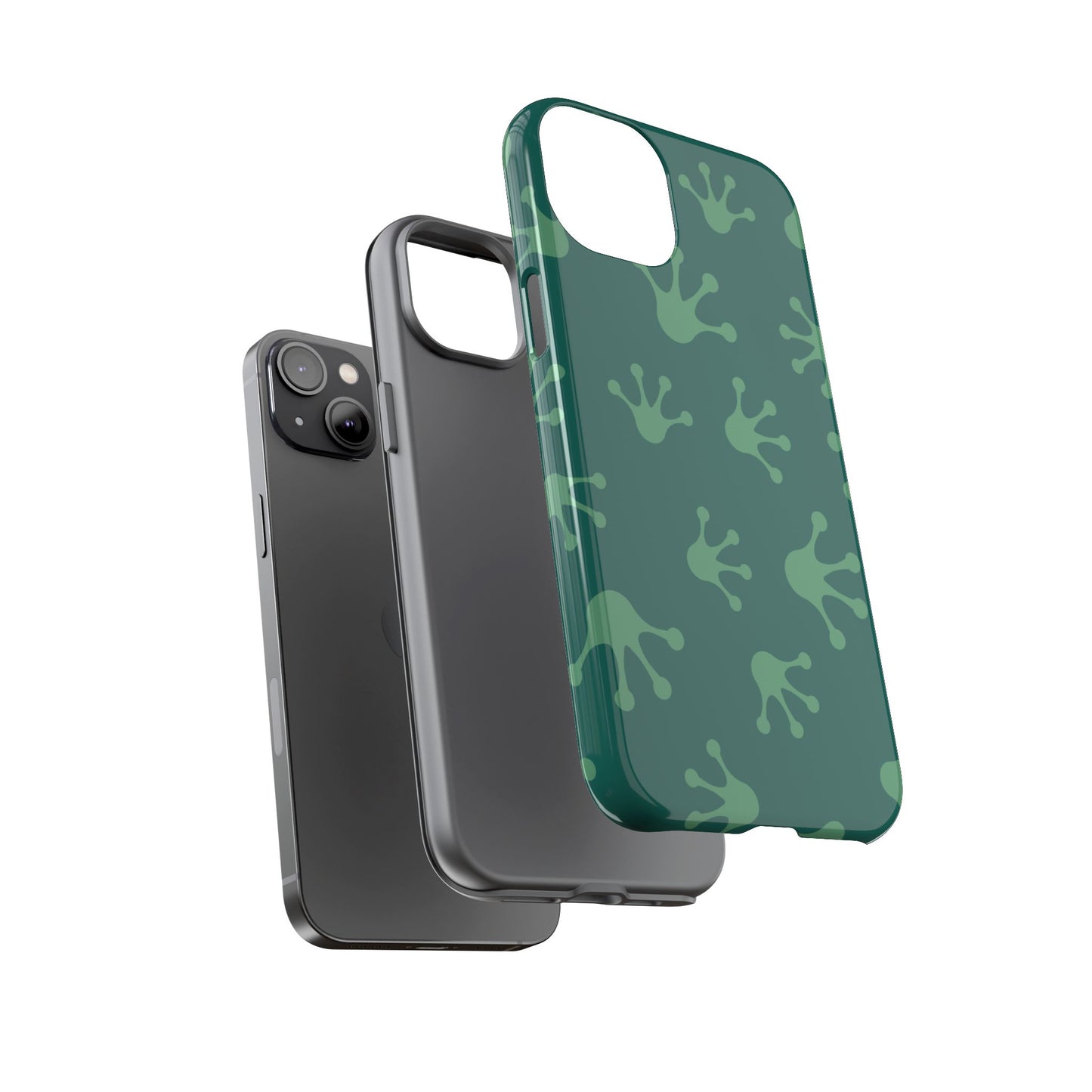 Frog Print Phone Case, Nature Lover Gift, Eco-Friendly Cover, Fun Green Design, Unique Frog Accessories
