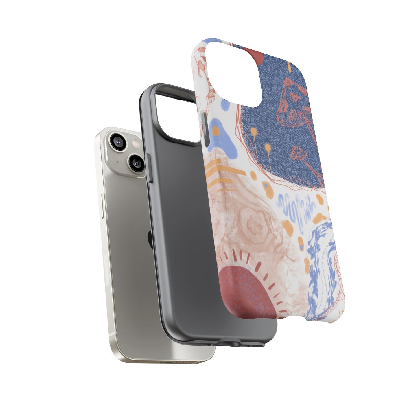 Artistic Phone Case with Abstract Design, Tough Phone Case, Unique Gift, Trendy Accessories, Modern Art Case, Stylish Tech Gear