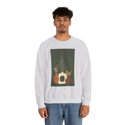 Fall-Inspired Botanical Crewneck Sweatshirt, Cozy Sweatshirt for Women, Warm Unisex Sweater, Autumn Gift,  Plant Lover Apparel