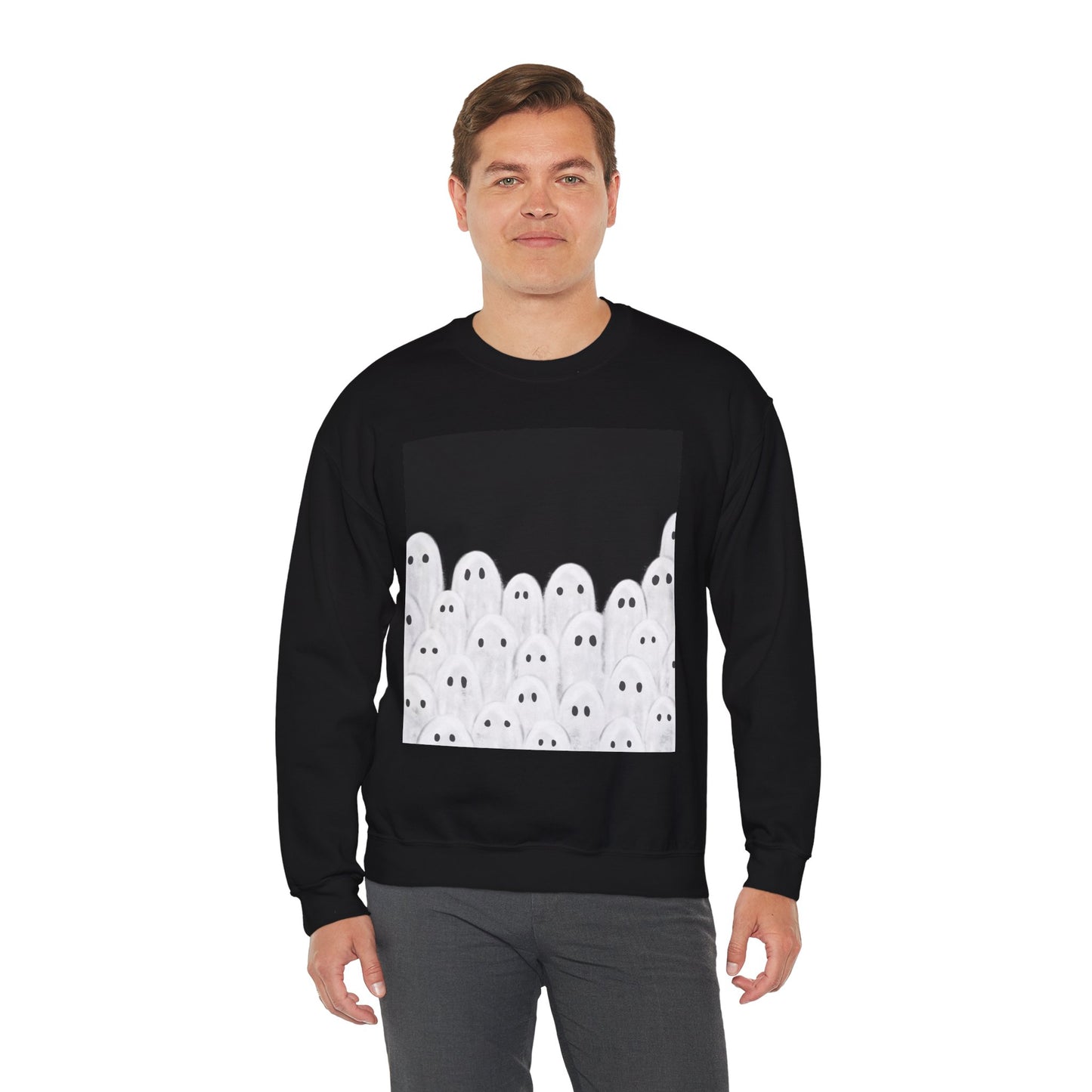 Painted Ghosts Crewneck | Cozy Sweatshirt, Perfect for Halloween, Fall, and Spooky Season