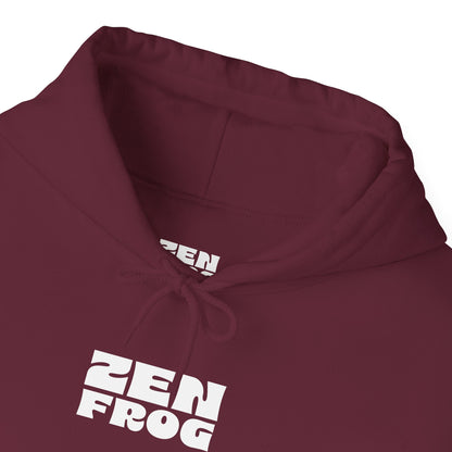 Zen Frog Octopus Unisex Heavy Blend Hooded Sweatshirt, Cozy Graphic Hoodie, Gift for Ocean Lovers, Unique Casual Wear, Relaxed Style
