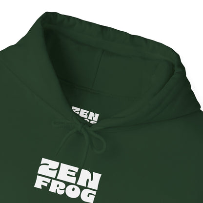Zen Frog Octopus Unisex Heavy Blend Hooded Sweatshirt, Cozy Graphic Hoodie, Gift for Ocean Lovers, Unique Casual Wear, Relaxed Style
