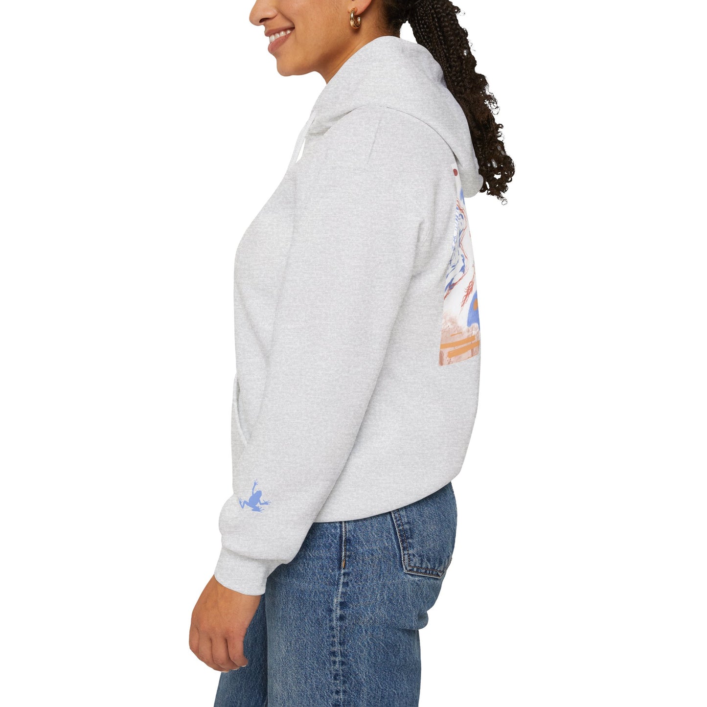 Artistic Unisex Hooded Sweatshirt - Cozy Streetwear for Comfort, Gift for Art Lovers, Perfect for Fall, Casual Style