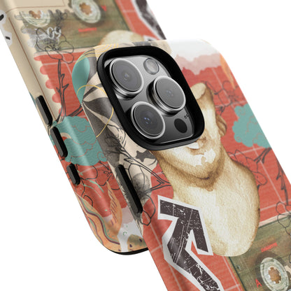 Artistic iPhone Case, Tough Cases with Vintage Design, Unique Phone Cover, Gift for Art Lovers, Protective Case for All Occasions, Vintage Collage Art