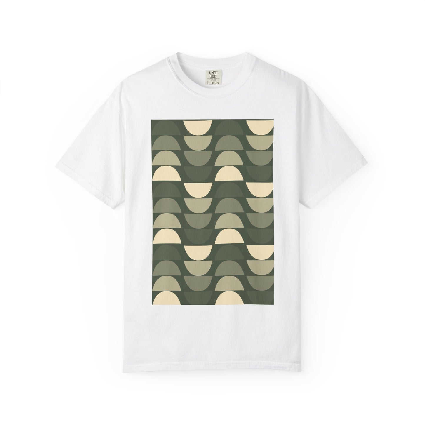 Stylish Unisex Garment-Dyed T-Shirt with Abstract Wave Design, Casual Wear, Graphic Tee, Unique Fashion, Gift for Him/Her