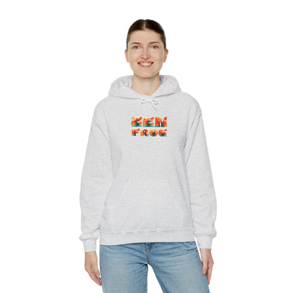 Vibrant Unisex Hoodie with Zen Frog and Snake Design, Cool Gift for Nature Lovers, Casual Wear for All Occasions, Gift for Her, Cool Hoodies