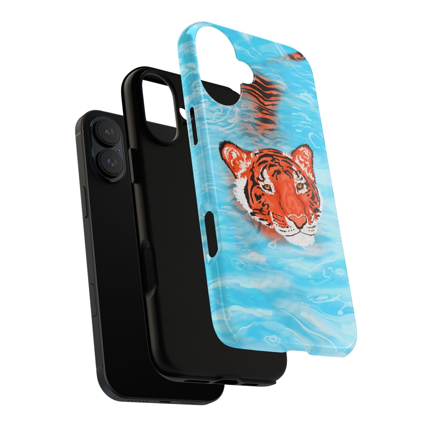 Vibrant Tiger Phone Case, Wildlife Lover Gift, Phone Accessories, Animal Print Case, Summer Vibe, Cool Phone Cover