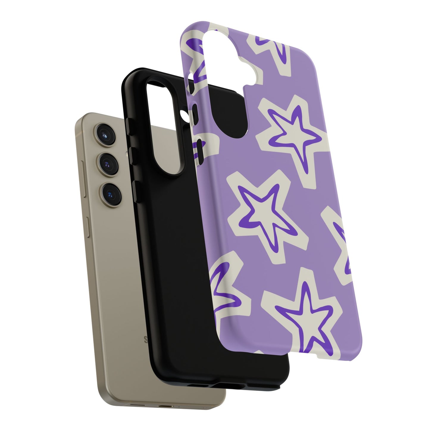 Starry Pattern Phone Case, Cute Star Design, Tough Phone Cover, Gifts for Her, Stylish Phone Accessory