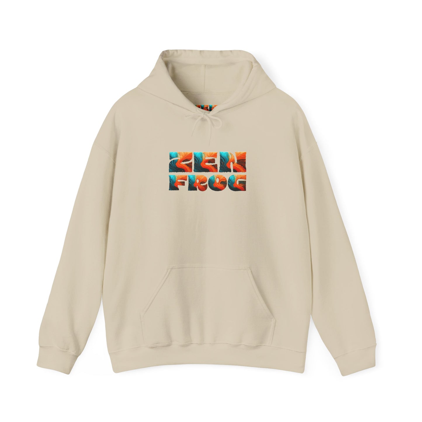 Zen Frog & Moon Unisex Hoodie, Cozy Sweatshirt for Relaxation, Gifts for Nature Lovers, Festival Wear, Everyday Comfort