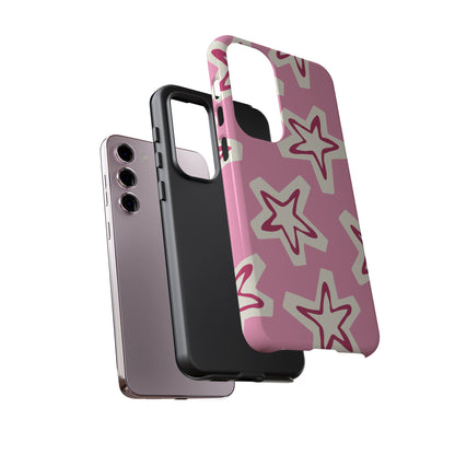 Starry Pink Phone Case | Tough Cases for Trendy Protection, Cute Gift, Fun Design, Holiday Match, Everyday Use