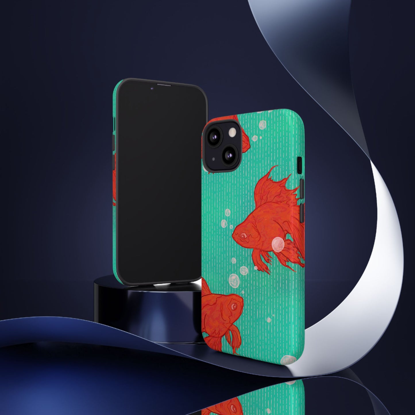 Vibrant Goldfish Phone Case, Colorful iPhone Cover, Ocean Vibe Accessory, Unique Gift for Fish Lovers, Cute Phone Cases