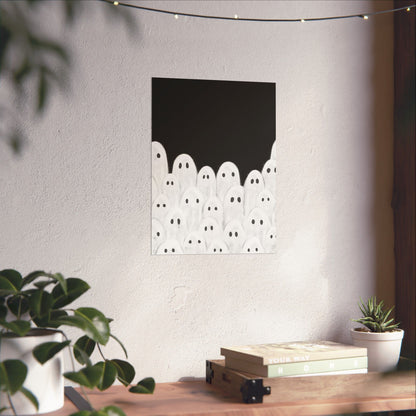 Painted Ghosts Art, Ghostly Matte Vertical Posters, Halloween Decor, Cute Wall Art, Spooky Home Decoration, Kids Room, Ghost Theme, Spooky Season, Perfect for Fall