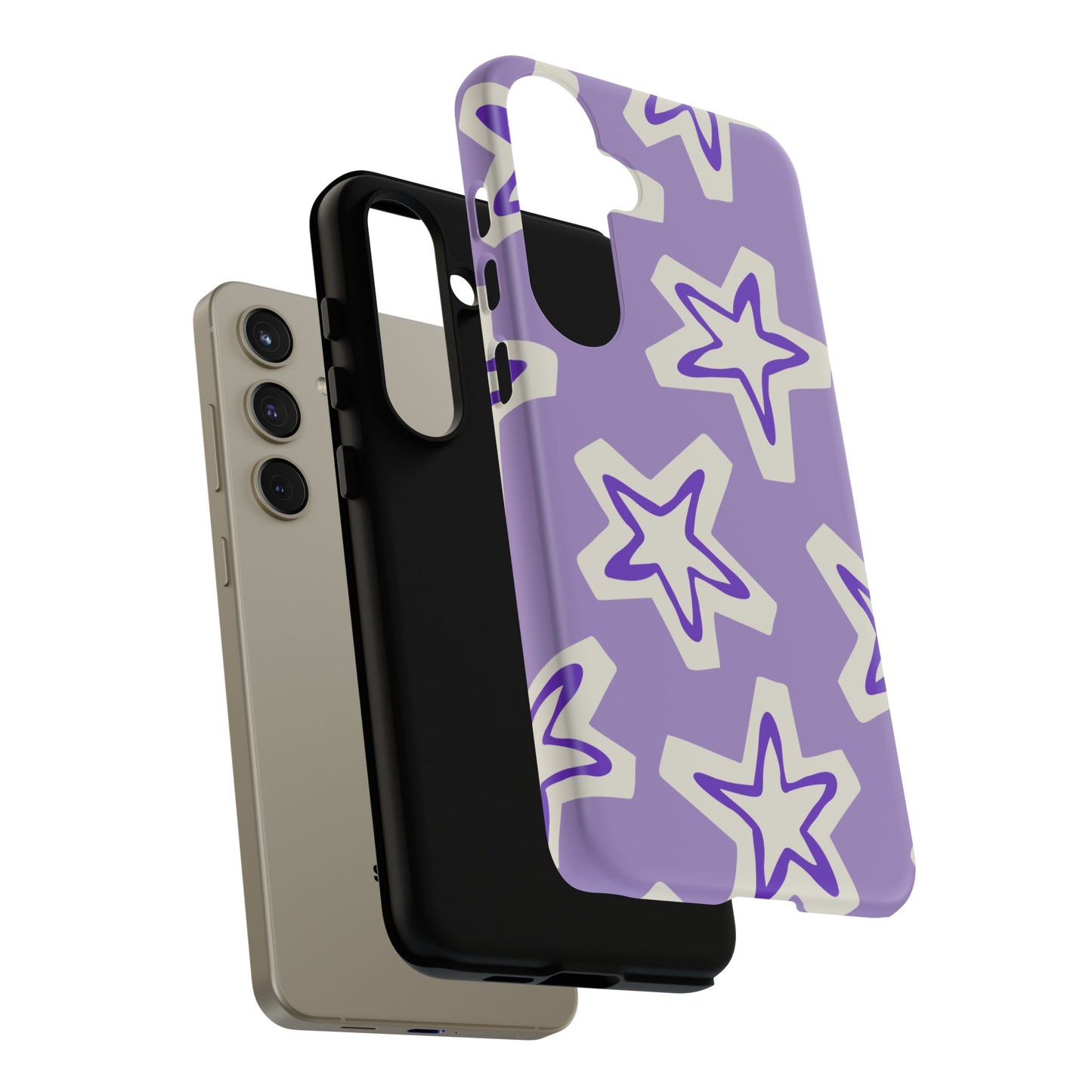 Starry Pattern Phone Case, Cute Star Design, Tough Phone Cover, Gifts for Her, Stylish Phone Accessory