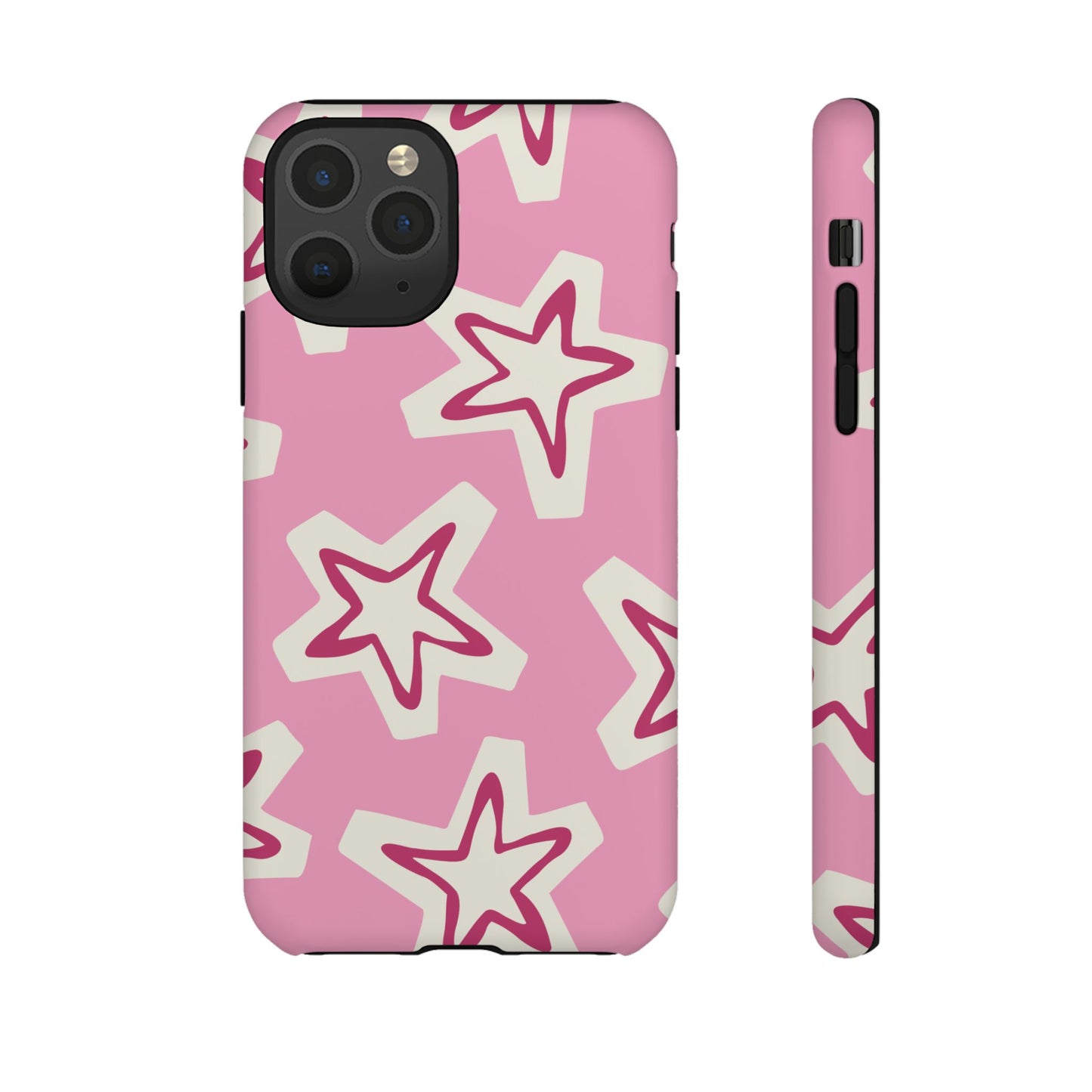 Starry Pink Phone Case | Tough Cases for Trendy Protection, Cute Gift, Fun Design, Holiday Match, Everyday Use