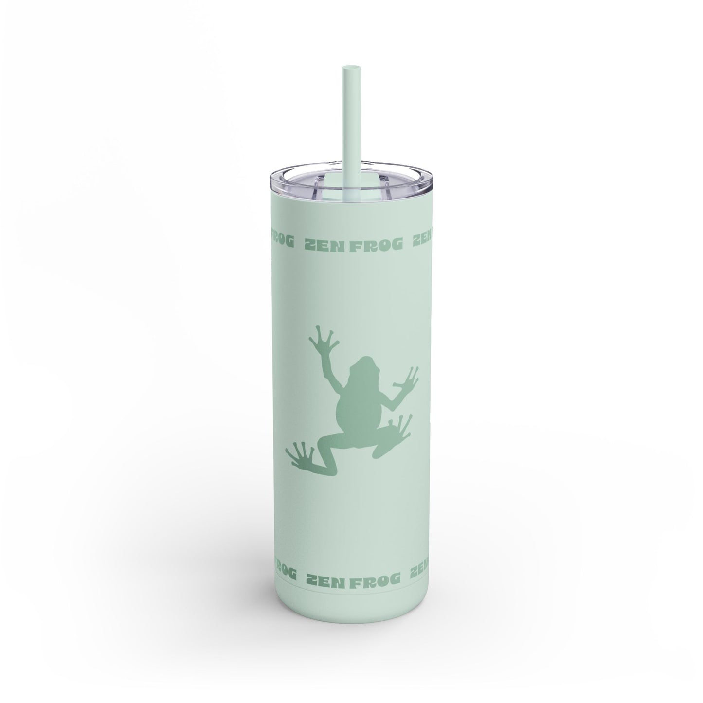 Zen Frog Skinny Tumbler, 20oz - Unique Drinkware for Nature Lovers, Eco-friendly Gift, Travel Cup, Summer Hydration, Stylish Reusable Cup