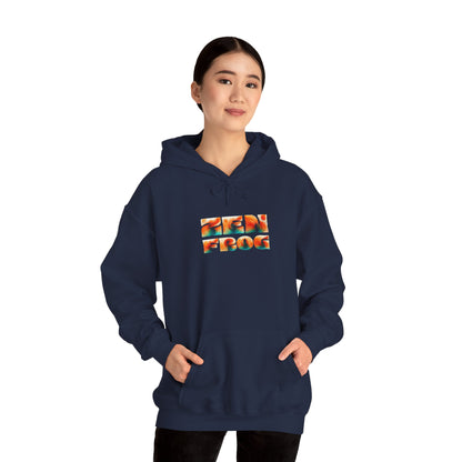Vibrant Unisex Hoodie with Zen Frog and Snake Design, Cool Gift for Nature Lovers, Casual Wear for All Occasions, Gift for Her, Cool Hoodies