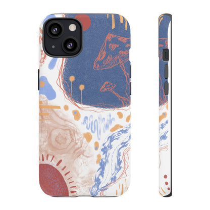 Artistic Phone Case with Abstract Design, Tough Phone Case, Unique Gift, Trendy Accessories, Modern Art Case, Stylish Tech Gear