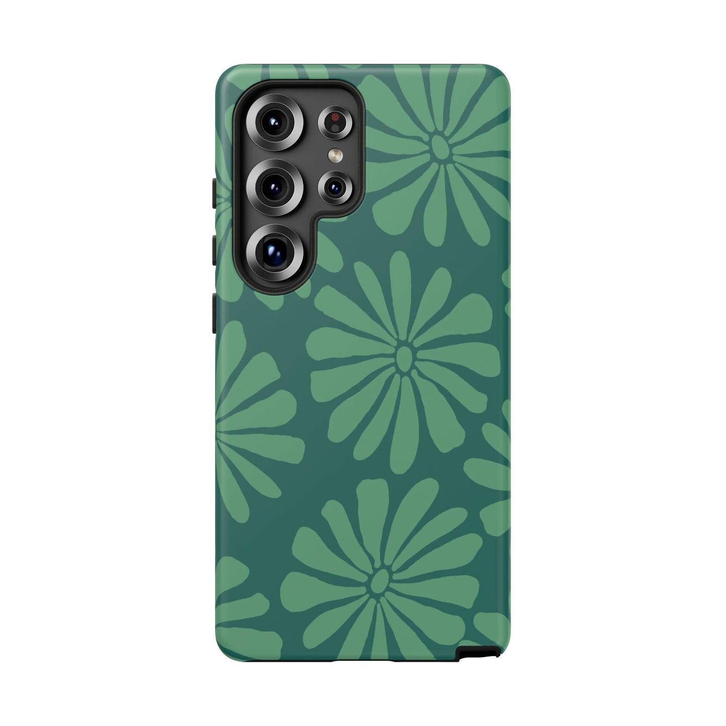 Stylish iPhone Case, Floral Phone Cover, Tough Phone Cases, Green Daisy Design, Unique Gift for Her, Spring Accessories