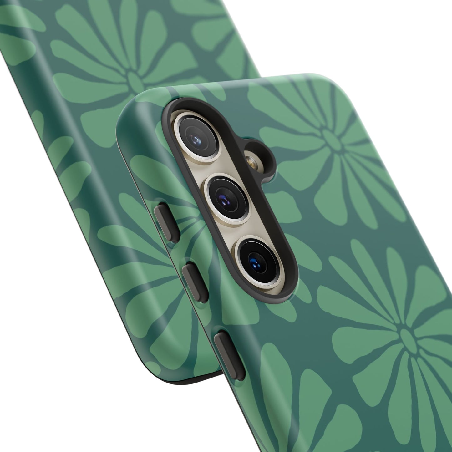 Stylish iPhone Case, Floral Phone Cover, Tough Phone Cases, Green Daisy Design, Unique Gift for Her, Spring Accessories