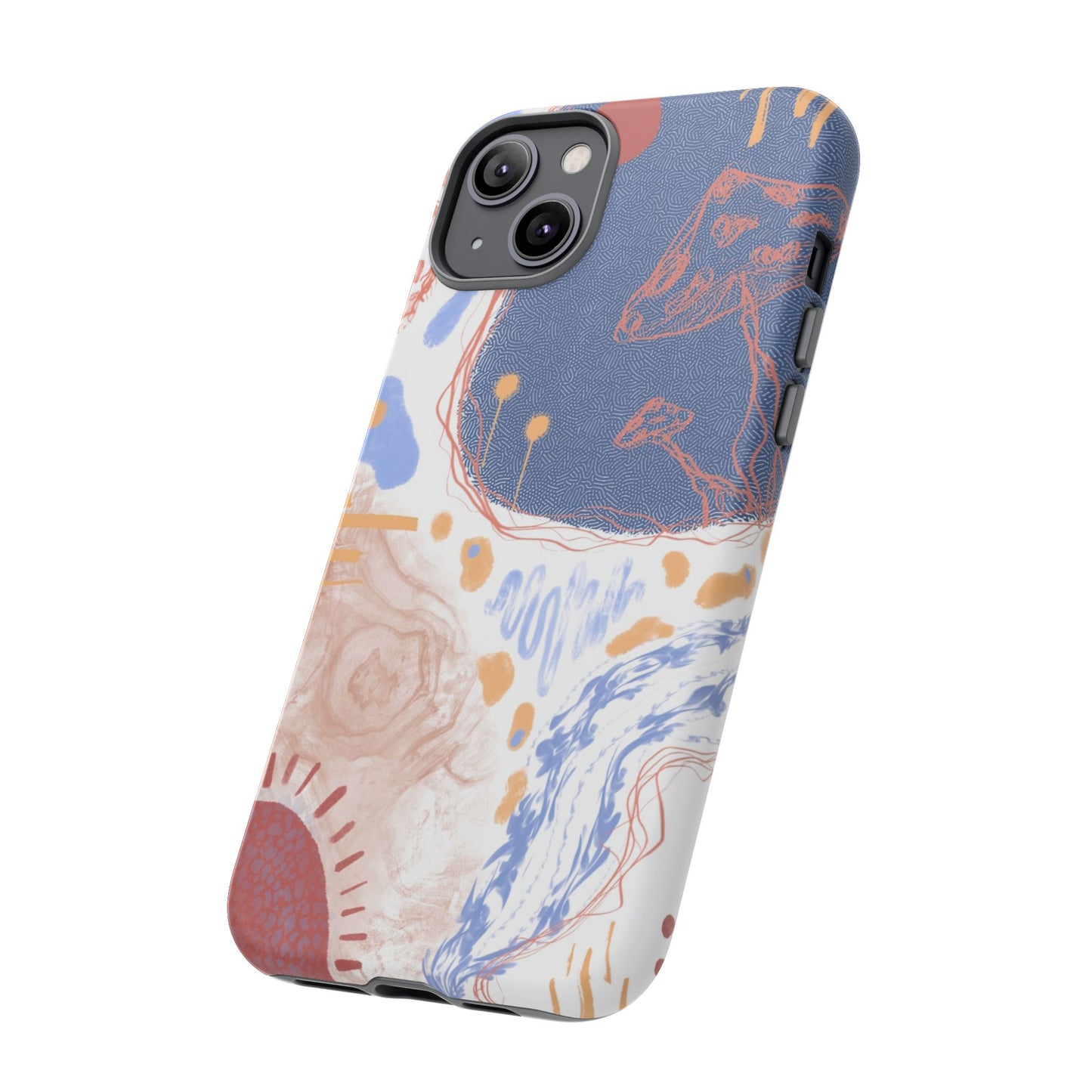Artistic Phone Case with Abstract Design, Tough Phone Case, Unique Gift, Trendy Accessories, Modern Art Case, Stylish Tech Gear