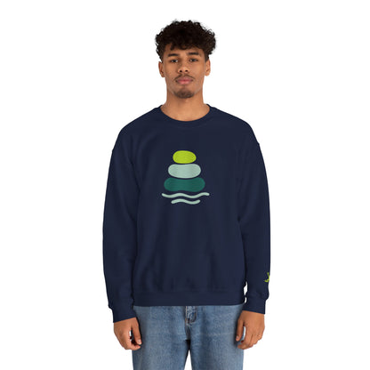 Serene Stones Unisex Crewneck Sweatshirt, Cozy Sweatshirt, Relaxation Apparel, Casual Wear, Mindfulness Gift