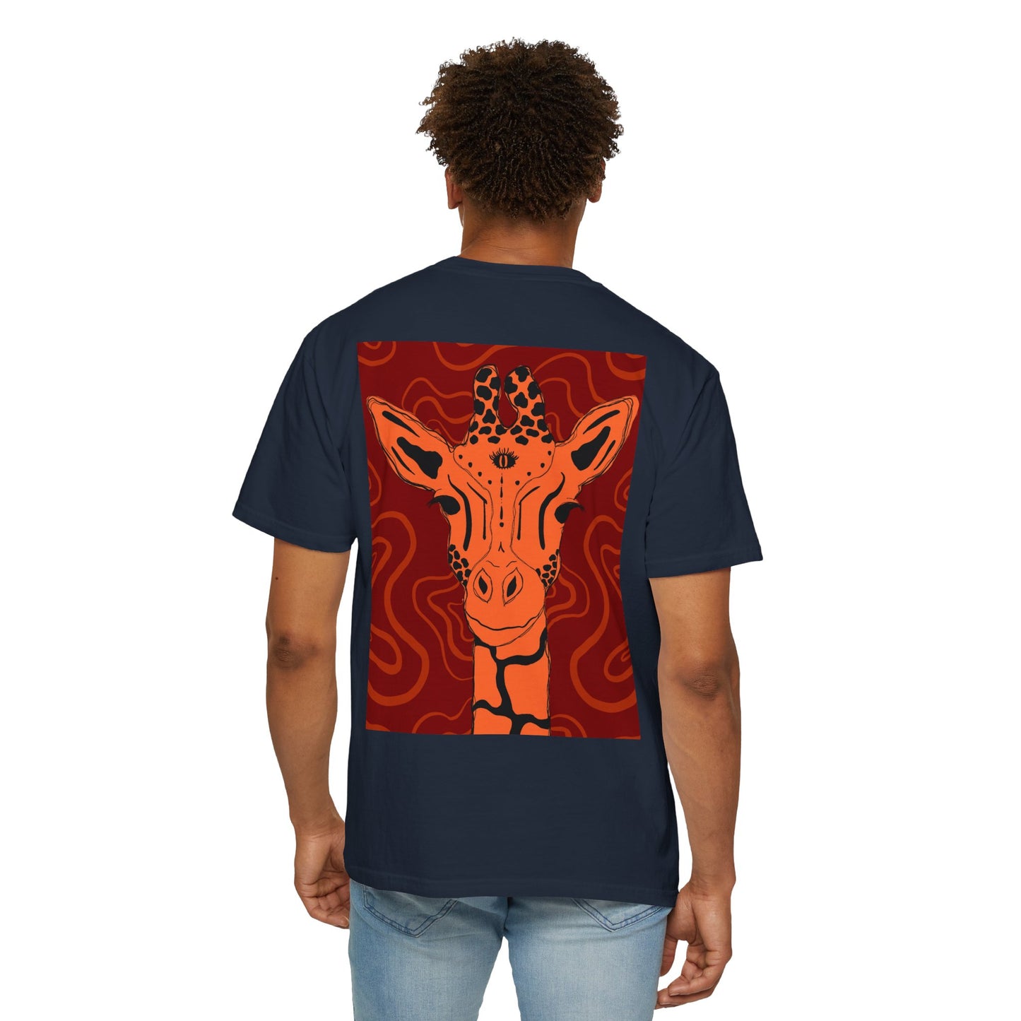 Vibrant Giraffe Graphic Tee, Unisex T-shirt, Gift for Animal Lovers, Casual Wear, Nature-Themed Apparel, Unique Graphic Shirt