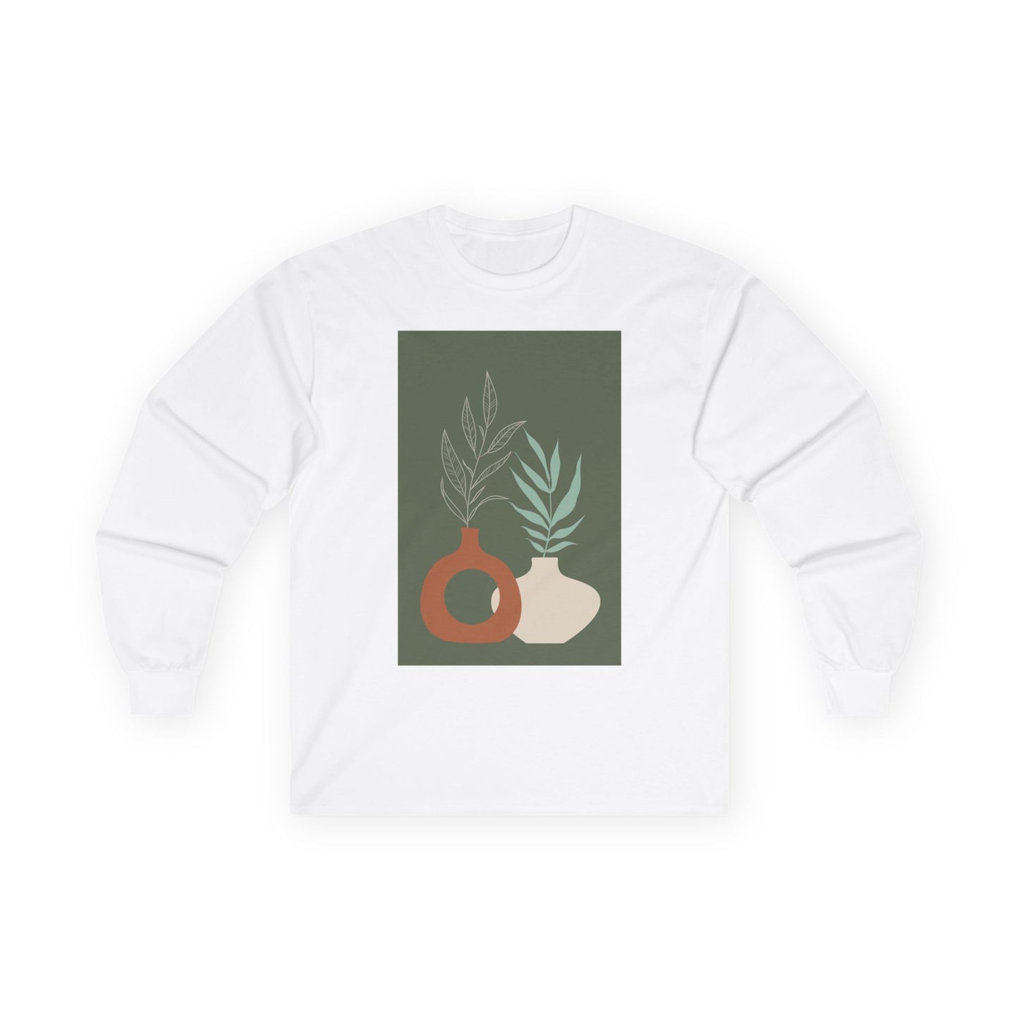 Botanical Art Long Sleeve Tee, Cozy Unisex Top, Spring Fashion, Nature Lovers Gift, Eco-Friendly Style, Casual Everyday Wear