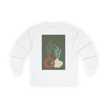 Botanical Art Long Sleeve Tee, Cozy Unisex Top, Spring Fashion, Nature Lovers Gift, Eco-Friendly Style, Casual Everyday Wear