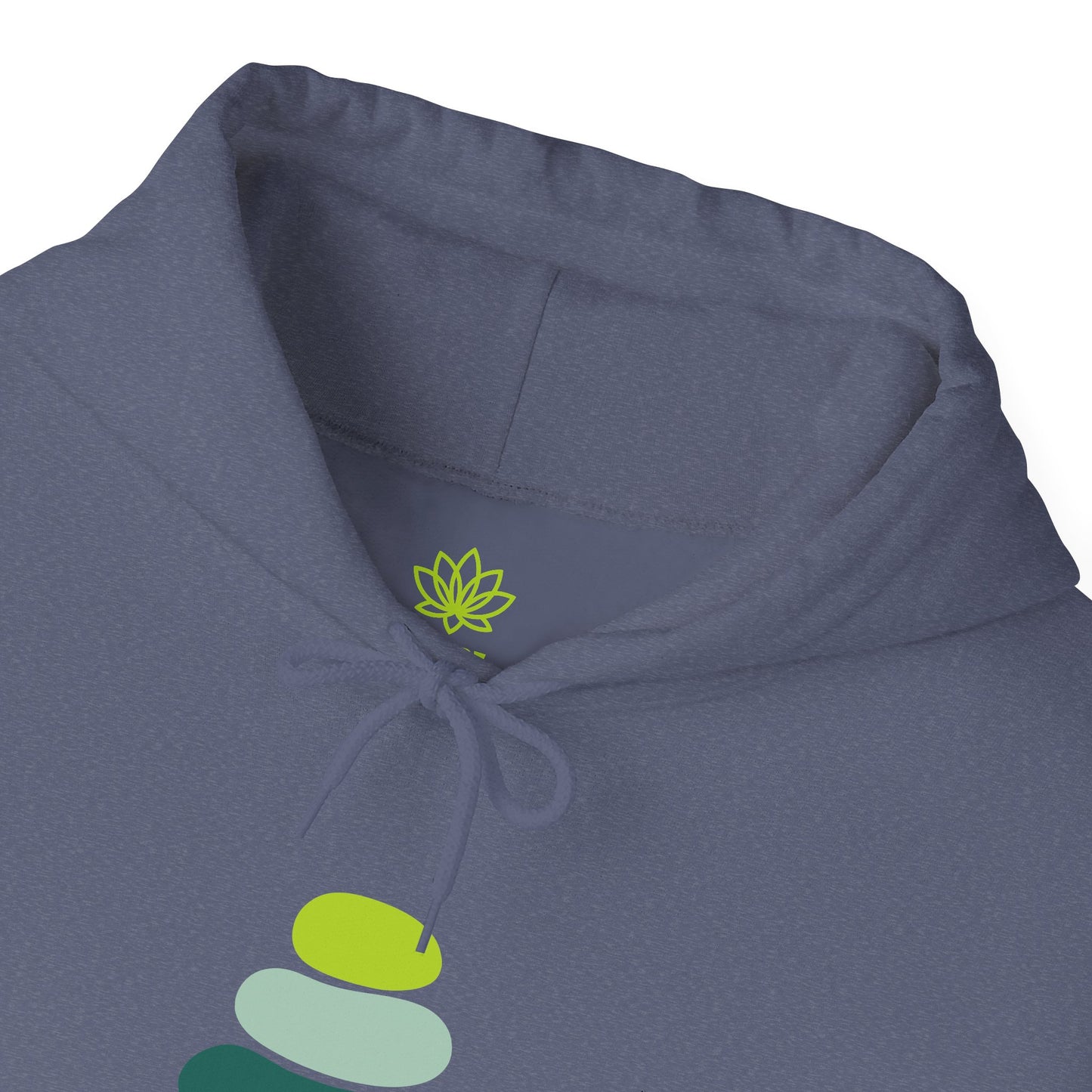 Serene Stacked Stones Hoodie, Unisex Sweatshirt for Mindfulness, Cozy Layer for Relaxation, Gift for Yoga Lovers, Perfect for Meditation
