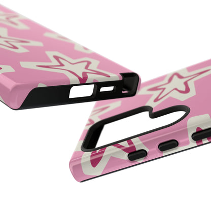 Starry Pink Phone Case | Tough Cases for Trendy Protection, Cute Gift, Fun Design, Holiday Match, Everyday Use