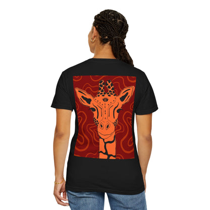 Vibrant Giraffe Graphic Tee, Unisex T-shirt, Gift for Animal Lovers, Casual Wear, Nature-Themed Apparel, Unique Graphic Shirt