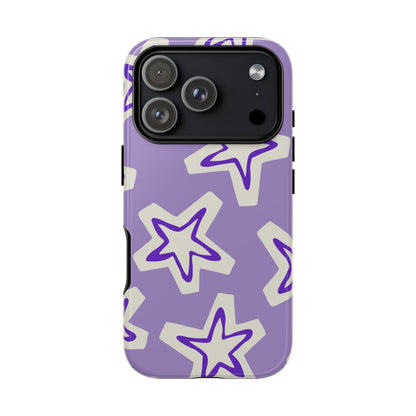 Starry Pattern Phone Case, Cute Star Design, Tough Phone Cover, Gifts for Her, Stylish Phone Accessory