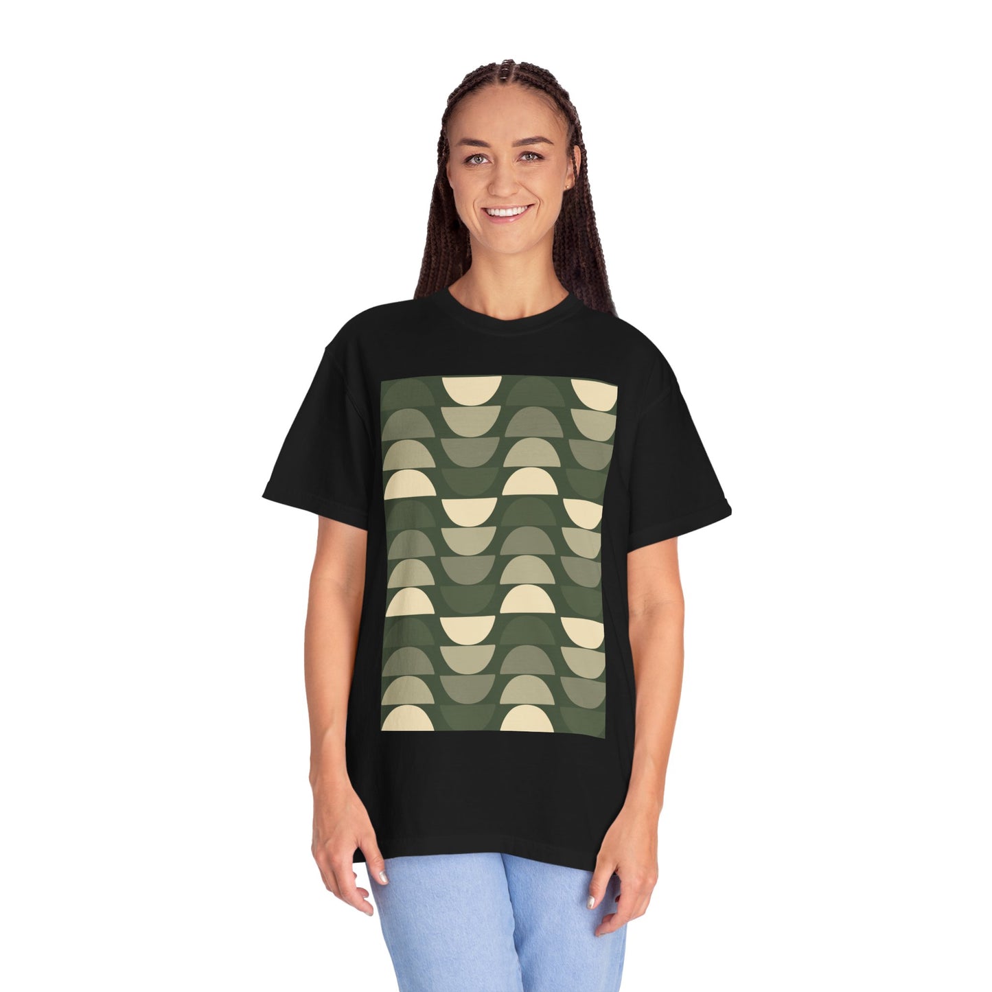 Stylish Unisex Garment-Dyed T-Shirt with Abstract Wave Design, Casual Wear, Graphic Tee, Unique Fashion, Gift for Him/Her