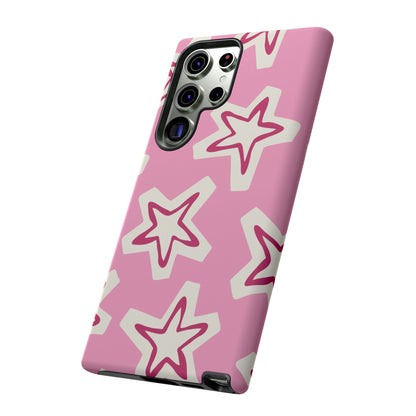 Starry Pink Phone Case | Tough Cases for Trendy Protection, Cute Gift, Fun Design, Holiday Match, Everyday Use
