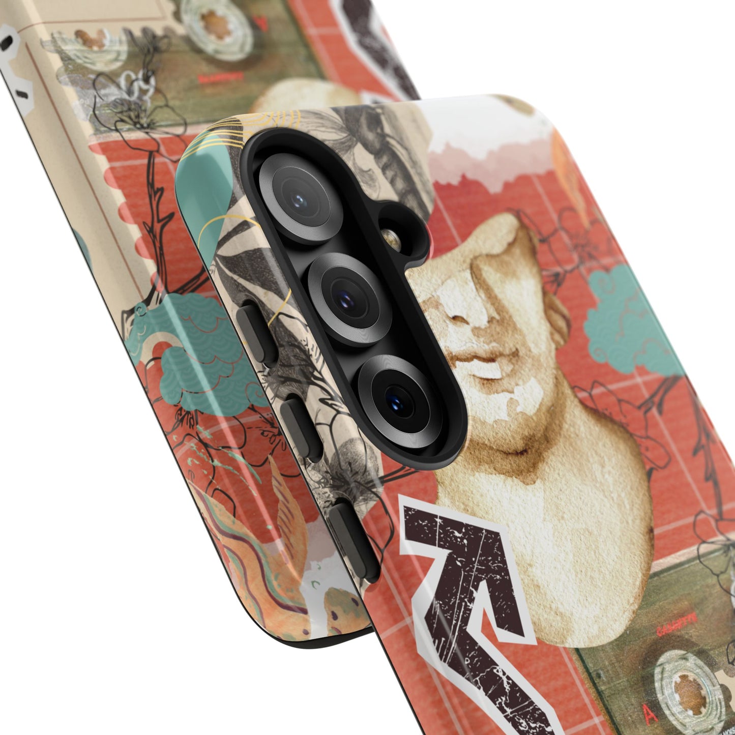 Artistic iPhone Case, Tough Cases with Vintage Design, Unique Phone Cover, Gift for Art Lovers, Protective Case for All Occasions, Vintage Collage Art