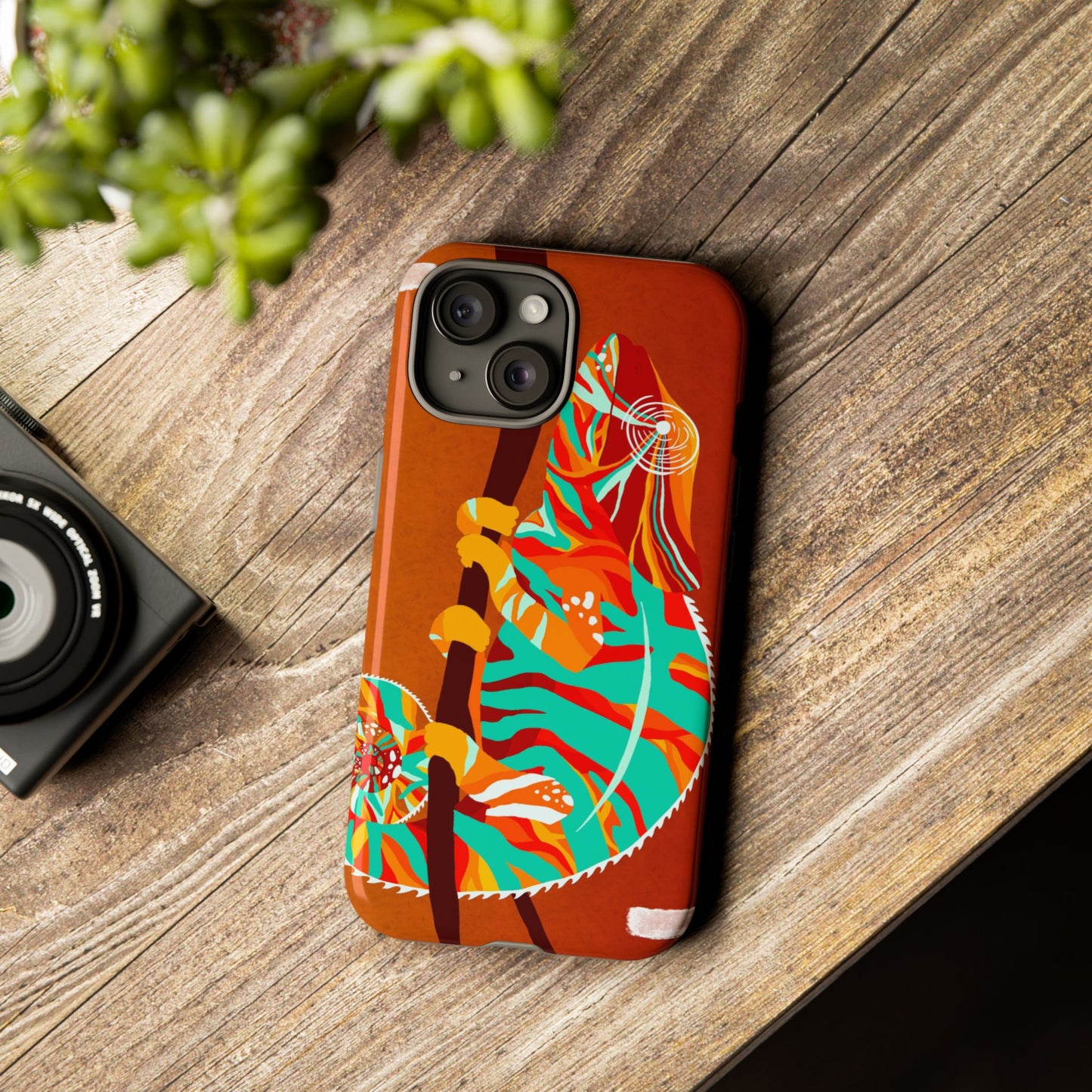 Chameleon Phone Case - Vibrant Artistic Design, Tough Cases for Animal Lovers, Unique Gift, Eco-Friendly Protection