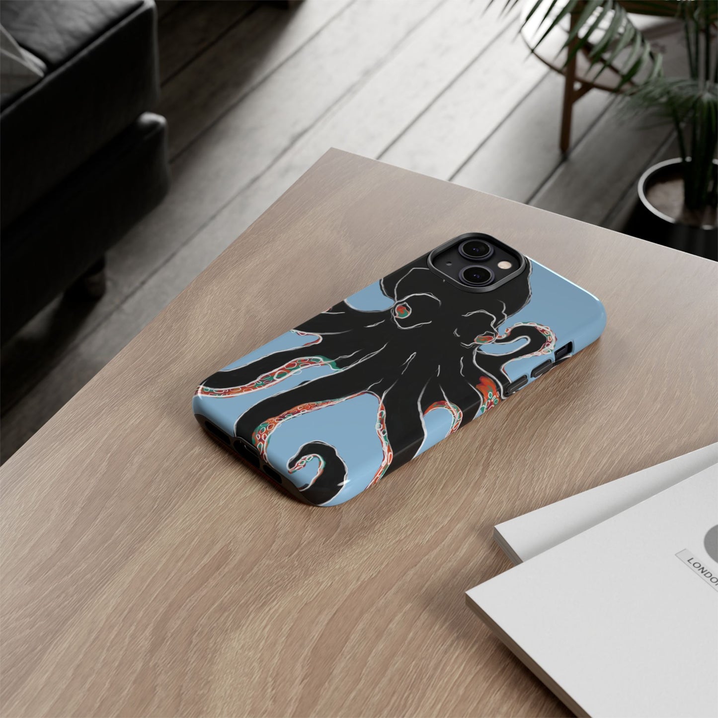 Octopus Tough Phone Case, Sea Creature Design, Ocean Lover Gift, Unique Phone Cover, Underwater Artwork