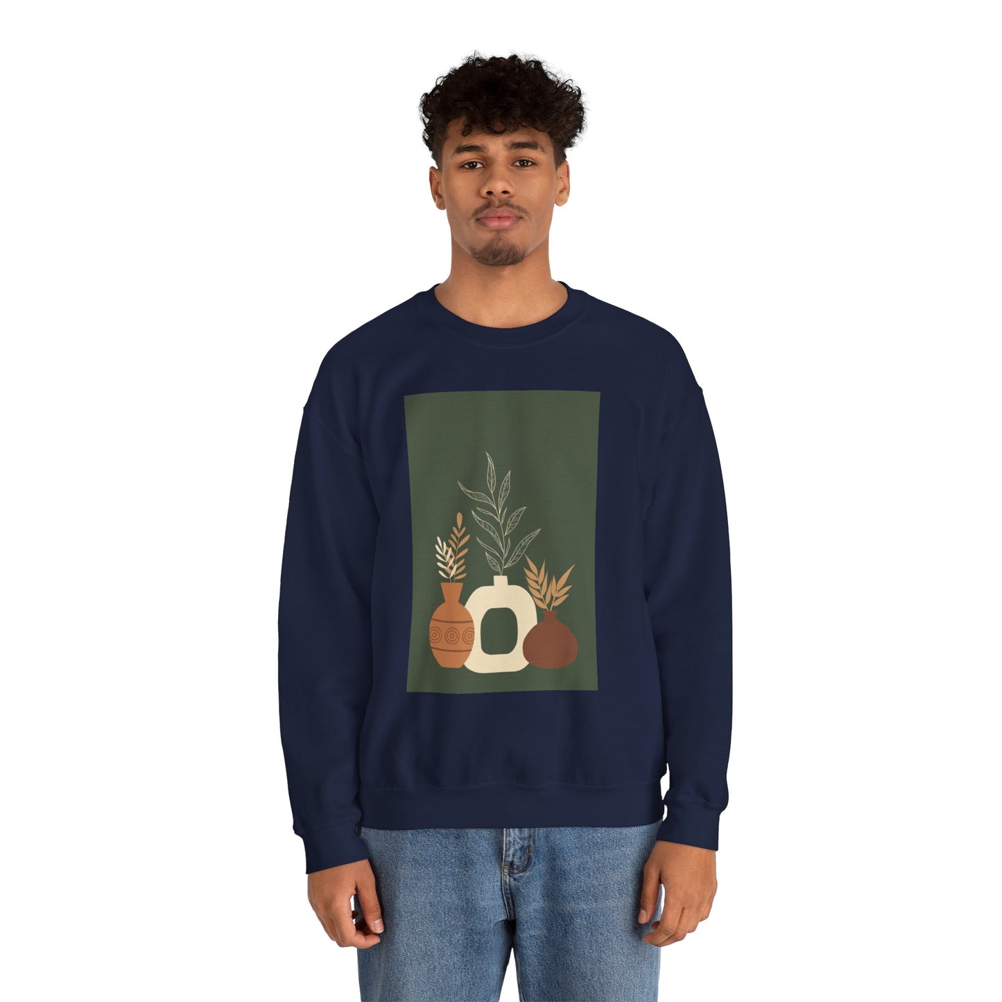 Fall-Inspired Botanical Crewneck Sweatshirt, Cozy Sweatshirt for Women, Warm Unisex Sweater, Autumn Gift,  Plant Lover Apparel